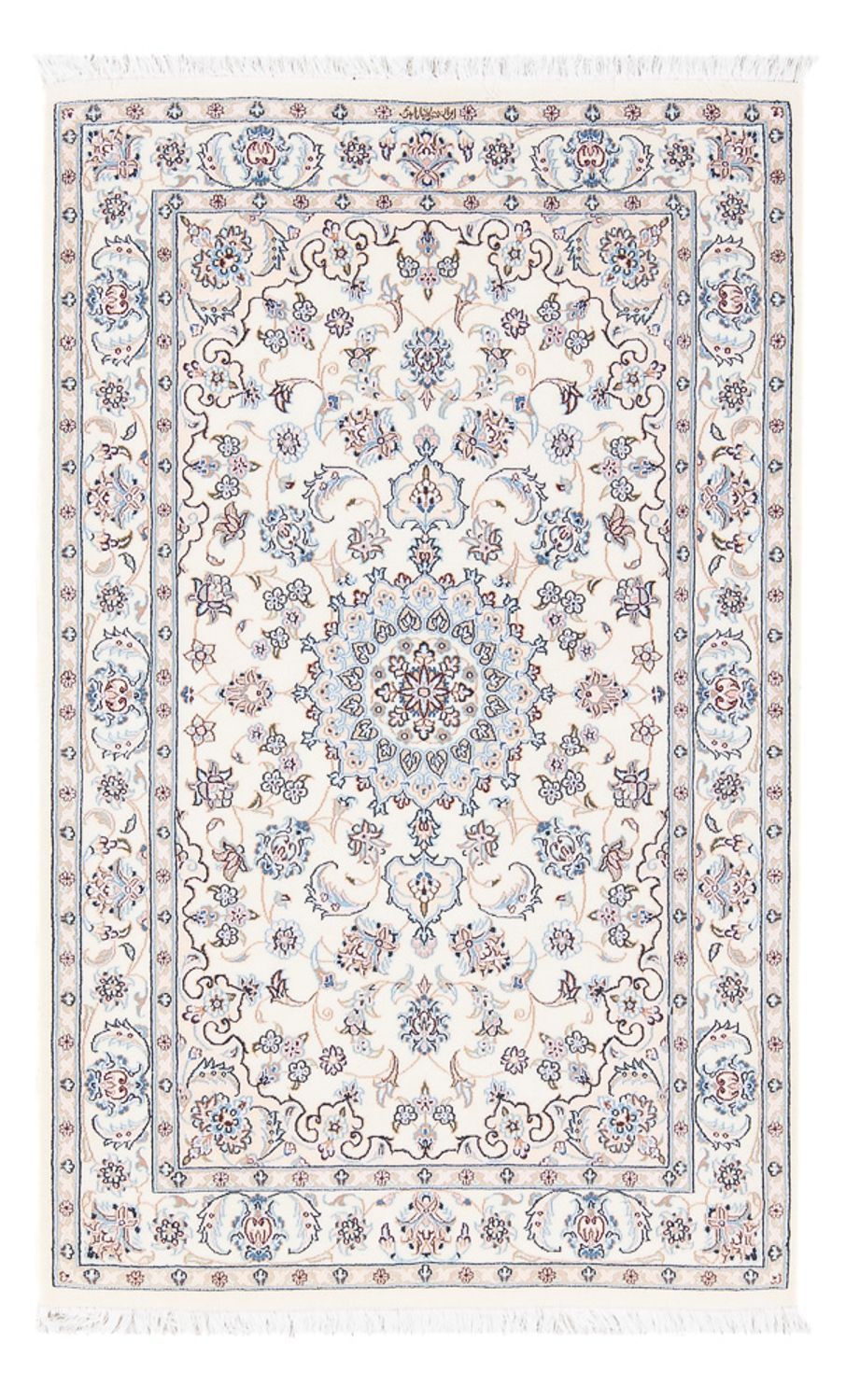 Persisk tæppe - Nain - Premium - 132 x 80 cm - creme
