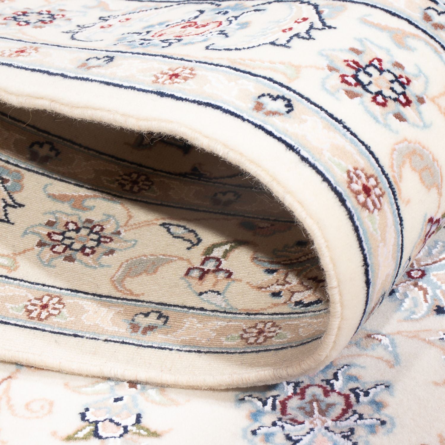 Persisk tæppe - Nain - Premium - 132 x 80 cm - creme