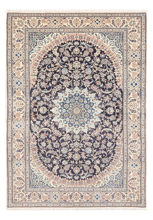 Persisk tæppe - Nain - Premium - 195 x 130 cm - mørkeblå