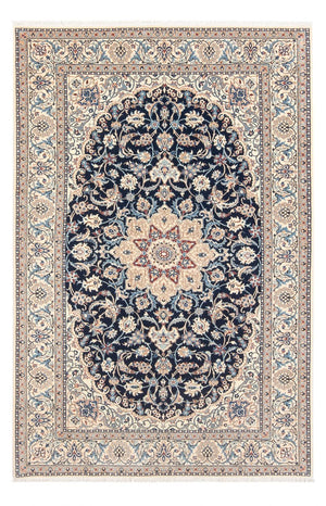 Persisk tæppe - Nain - Premium - 196 x 133 cm - mørkeblå