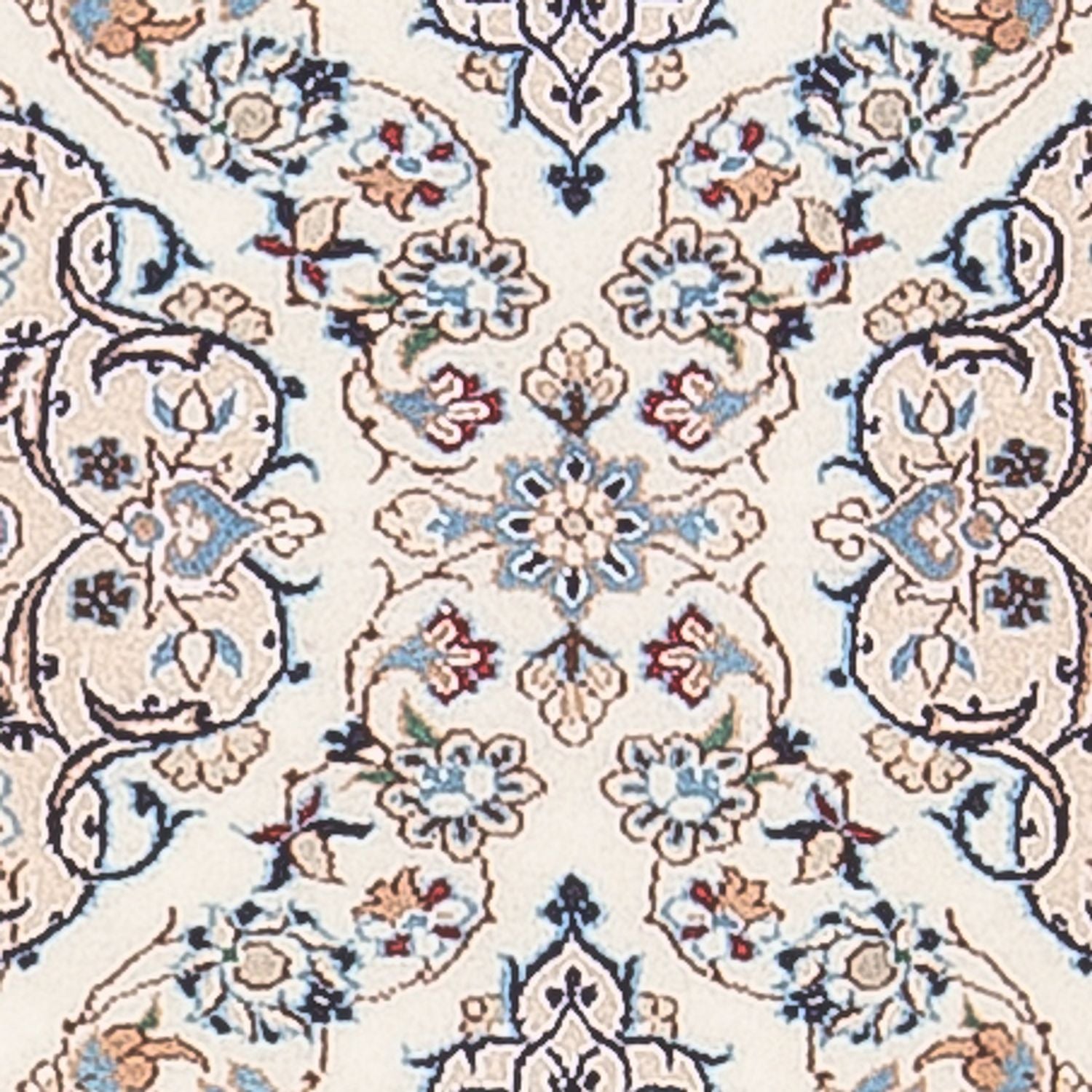 Løber Persisk tæppe - Nain - Premium - 140 x 48 cm - creme