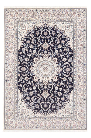 Persisk tæppe - Nain - Premium - 175 x 128 cm - mørkeblå