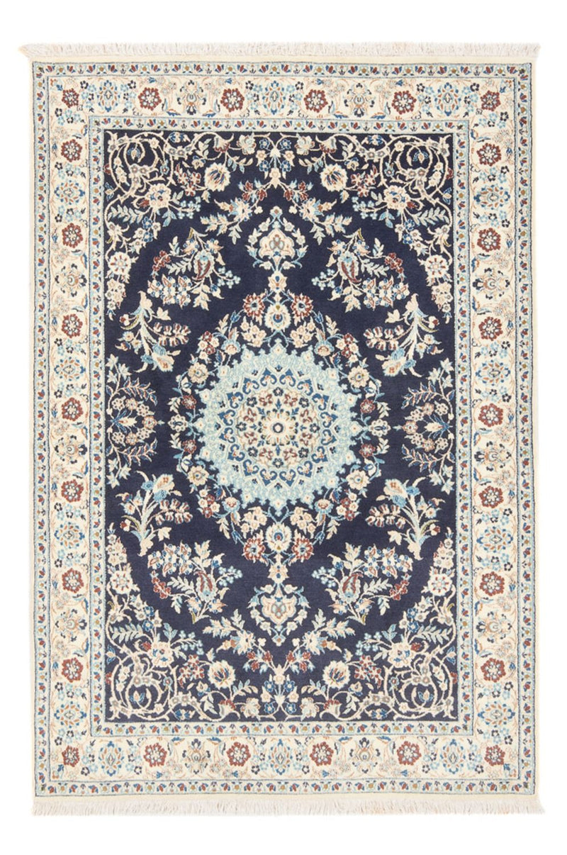 Persisk tæppe - Nain - Premium - 150 x 102 cm - mørkeblå