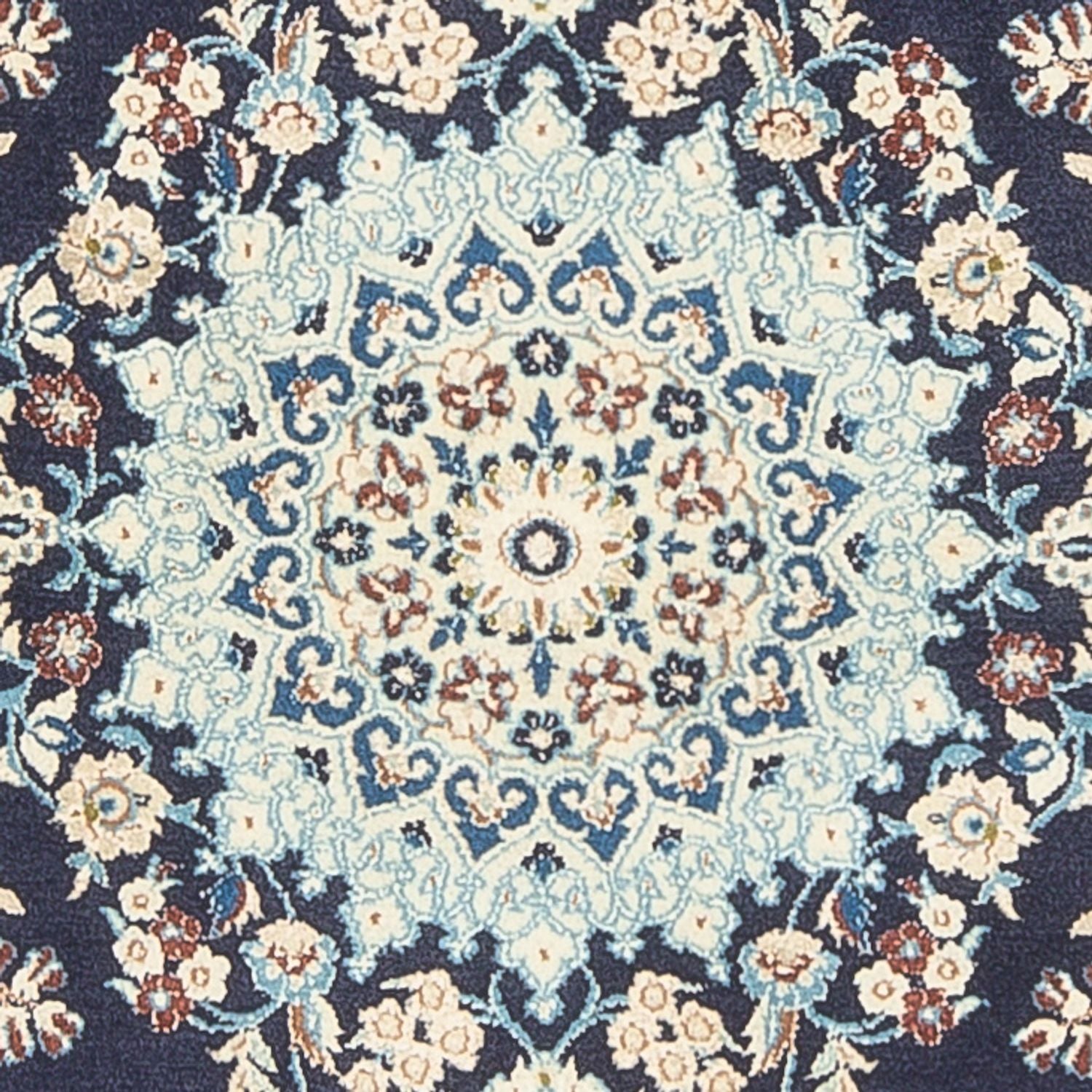 Persisk tæppe - Nain - Premium - 150 x 102 cm - mørkeblå