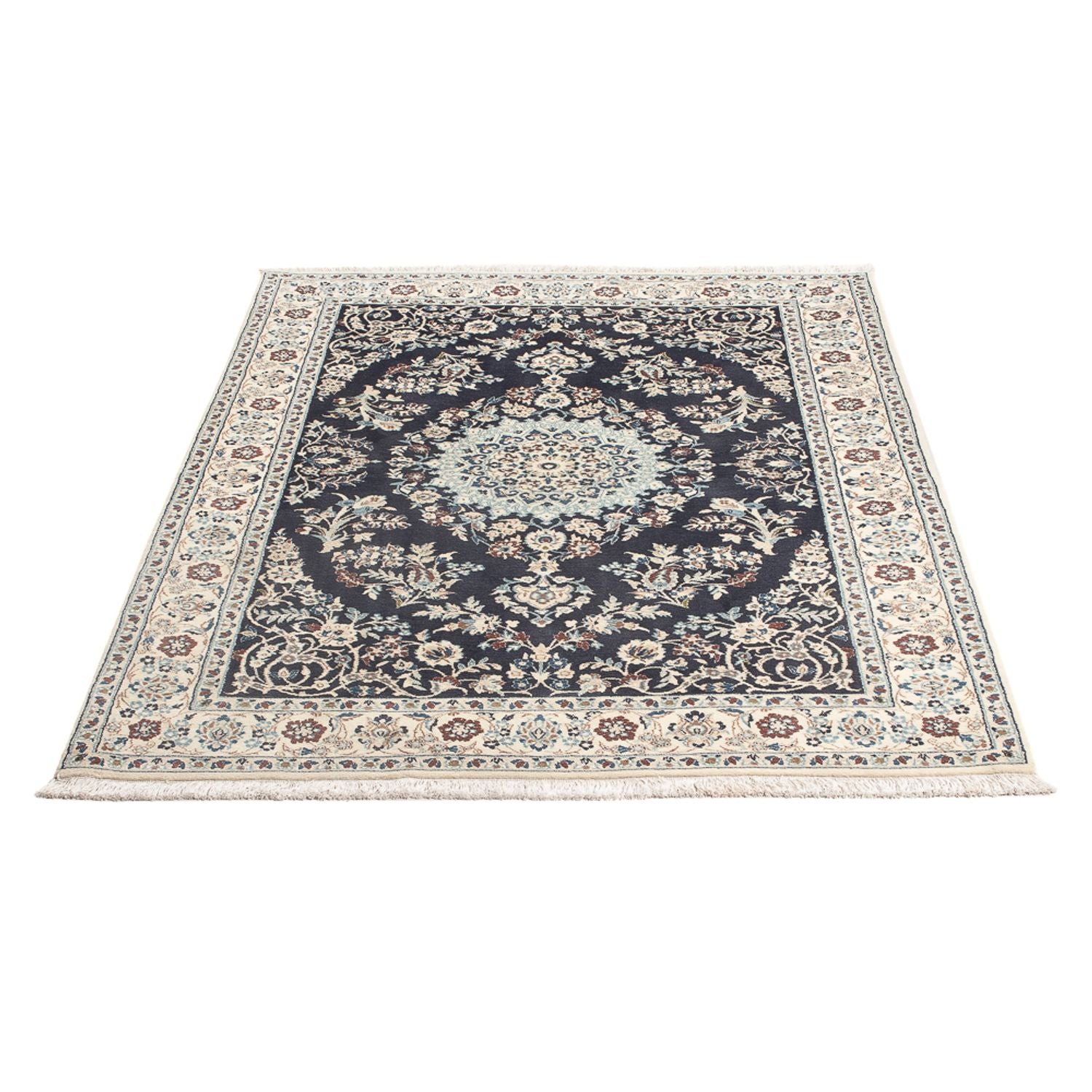Persisk tæppe - Nain - Premium - 150 x 102 cm - mørkeblå