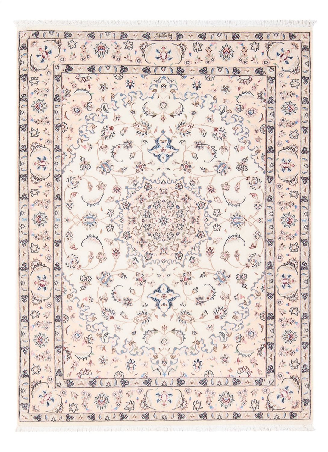 Persisk tæppe - Nain - Premium - 146 x 100 cm - creme
