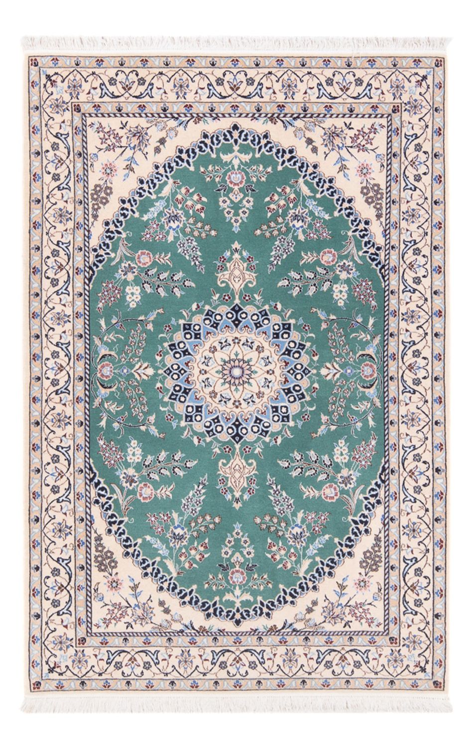 Persisk tæppe - Nain - Premium - 153 x 100 cm - grøn