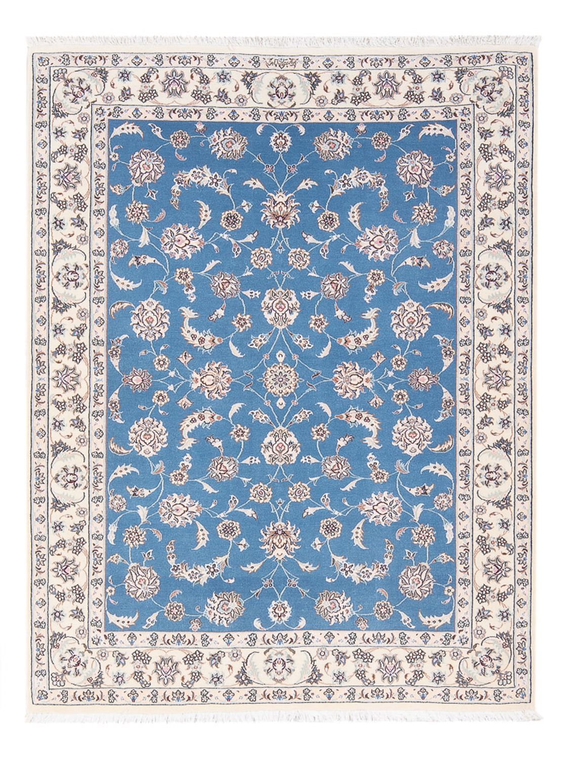Persisk tæppe - Nain - Premium - 150 x 103 cm - blå