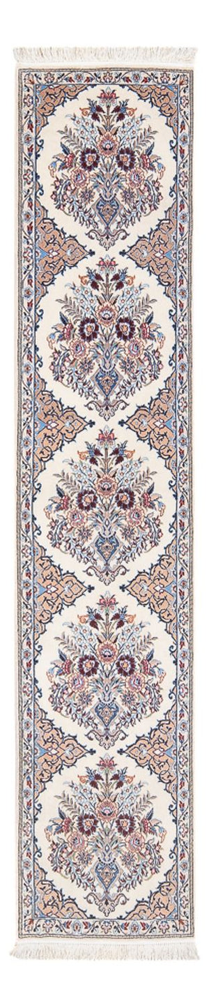 Løber Persisk tæppe - Nain - Premium - 203 x 48 cm - creme