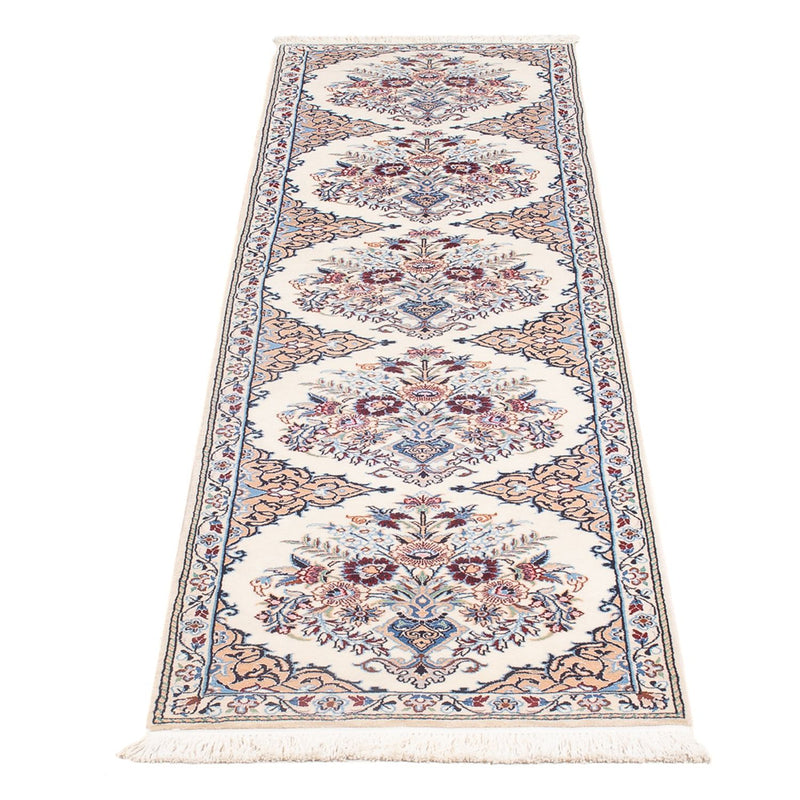 Løber Persisk tæppe - Nain - Premium - 203 x 48 cm - creme