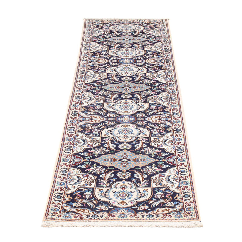 Løber Persisk tæppe - Nain - Premium - 220 x 52 cm - mørkeblå