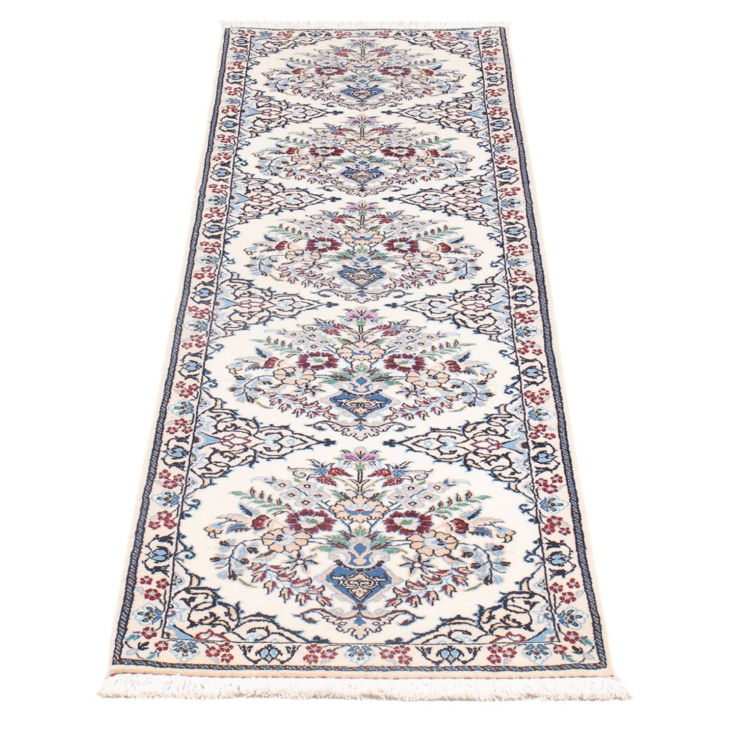 Løber Persisk tæppe - Nain - Premium - 194 x 48 cm - creme