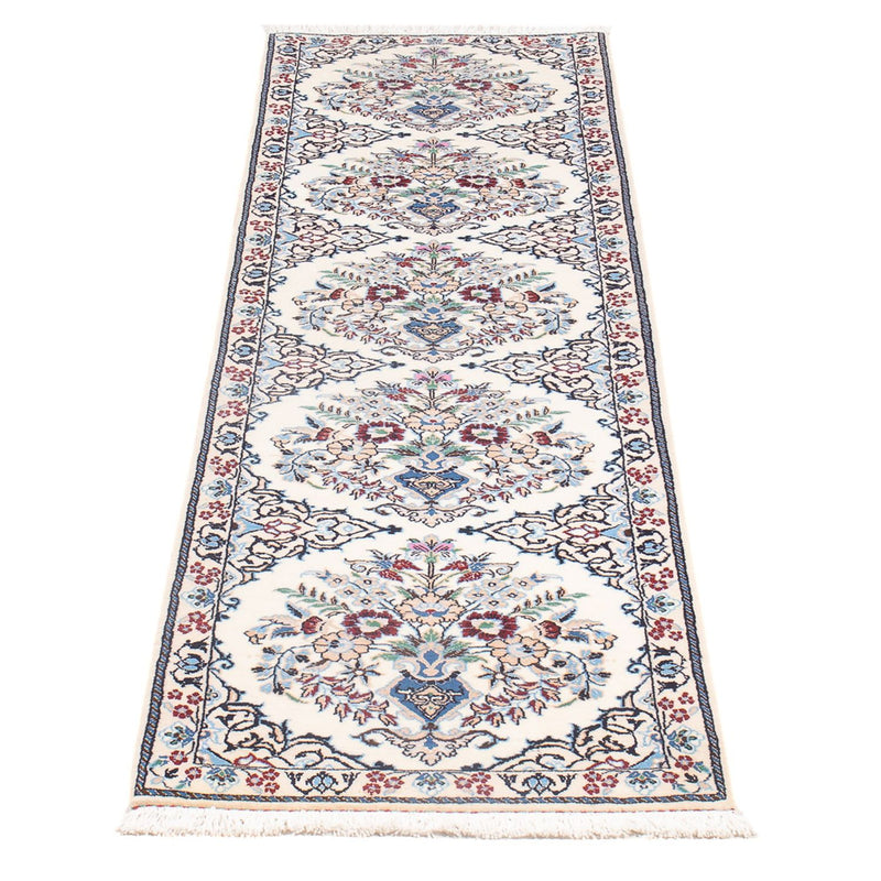 Løber Persisk tæppe - Nain - Premium - 194 x 48 cm - creme
