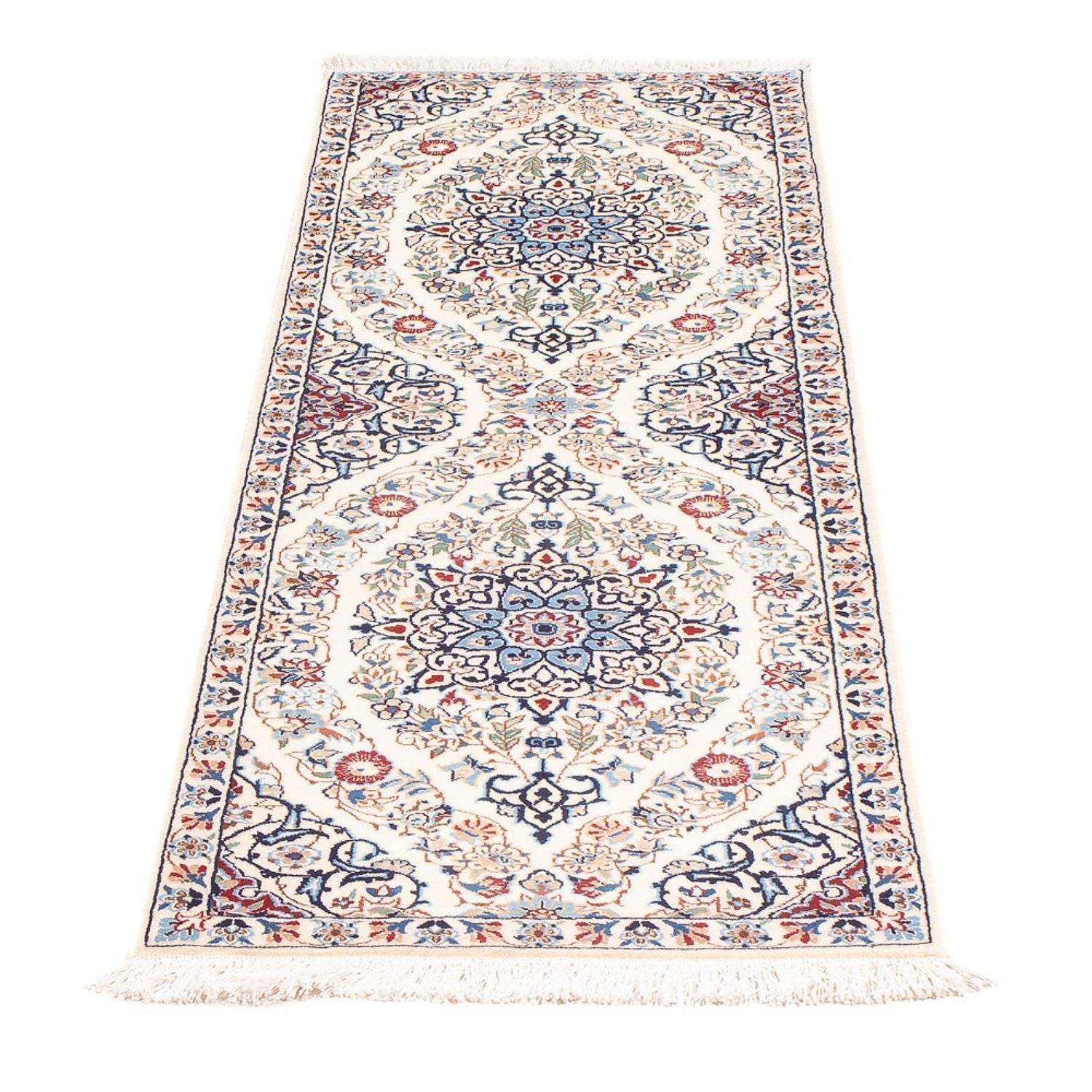 Løber Persisk tæppe - Nain - Premium - 153 x 46 cm - creme