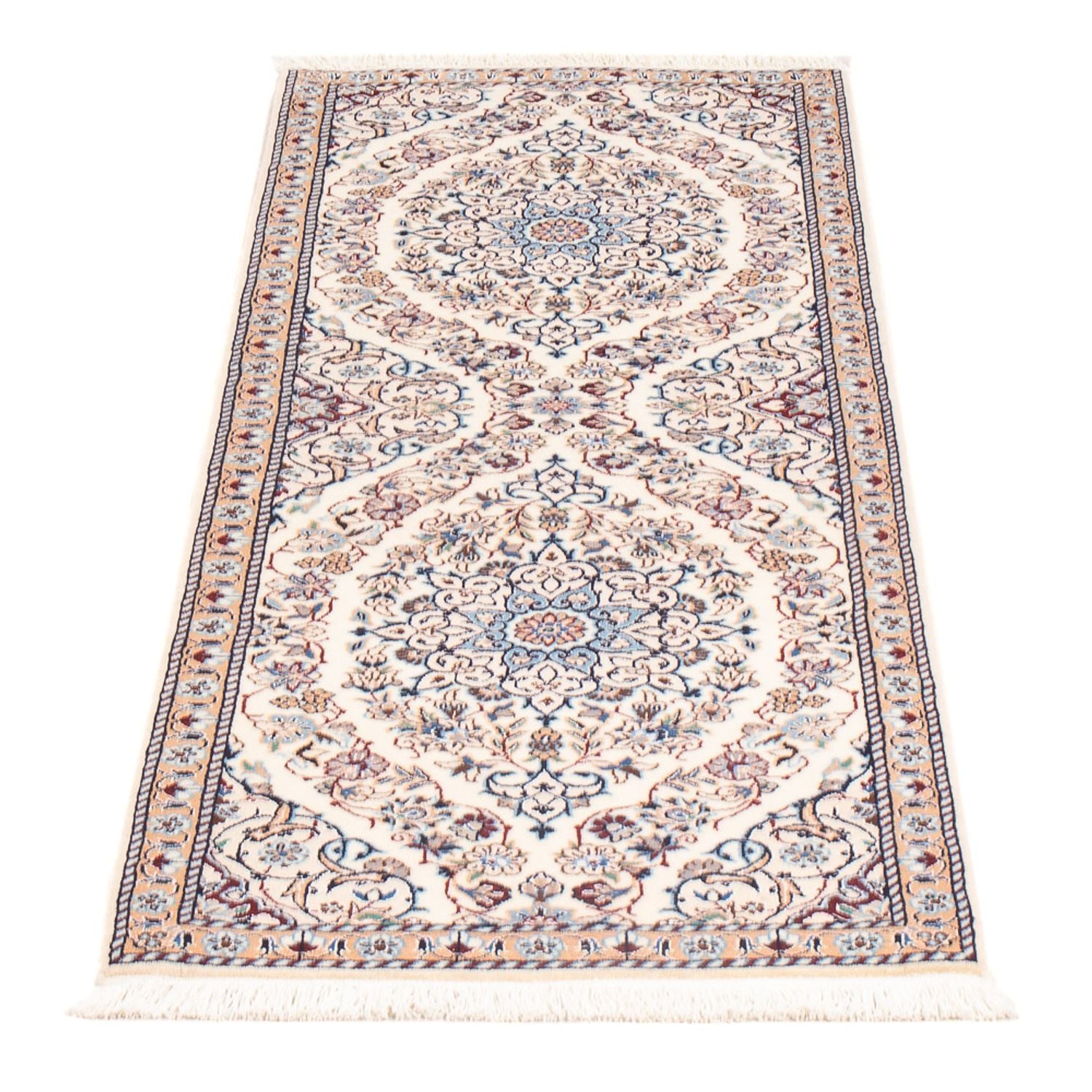 Løber Persisk tæppe - Nain - Premium - 150 x 50 cm - creme