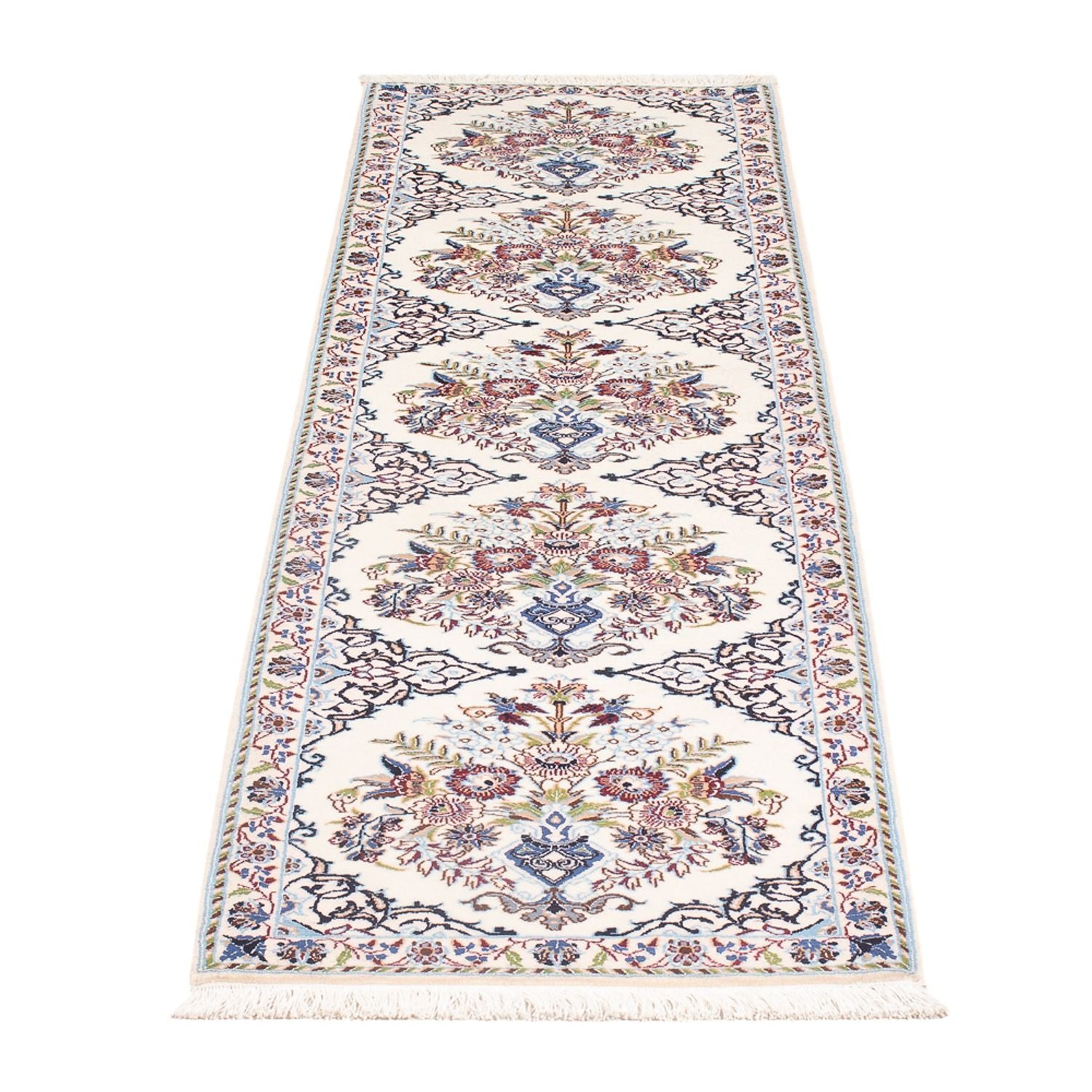 Løber Persisk tæppe - Nain - Premium - 196 x 52 cm - creme