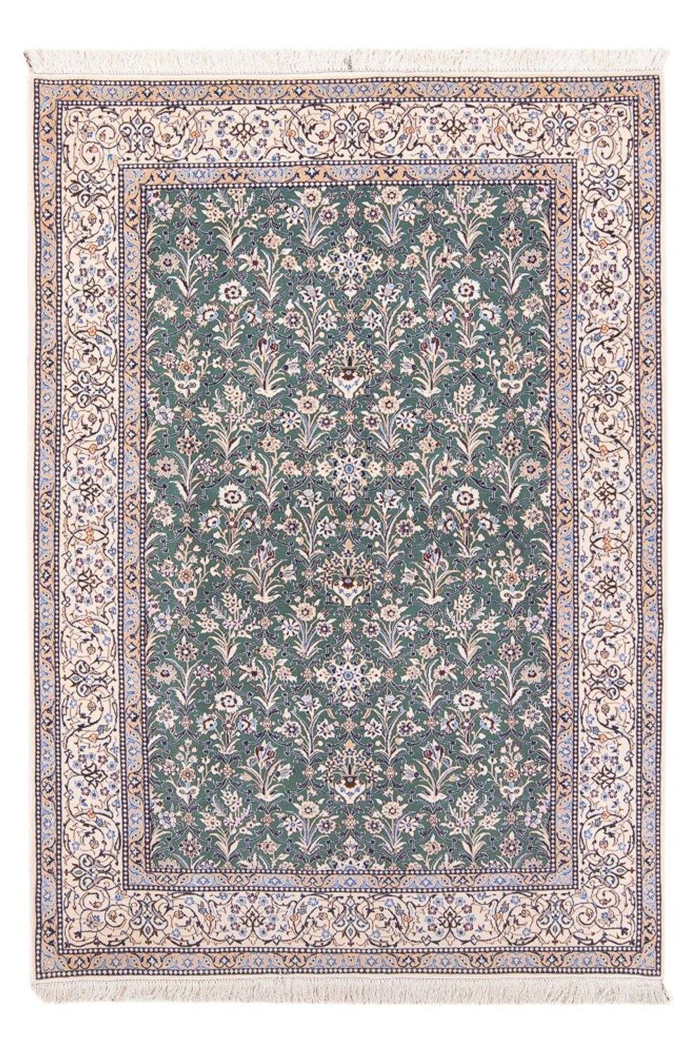 Persisk tæppe - Nain - Premium - 205 x 130 cm - mintgrøn