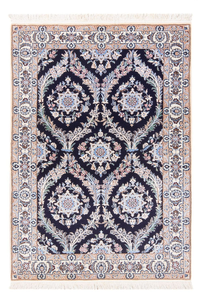 Persisk tæppe - Nain - Premium - 142 x 98 cm - mørkeblå