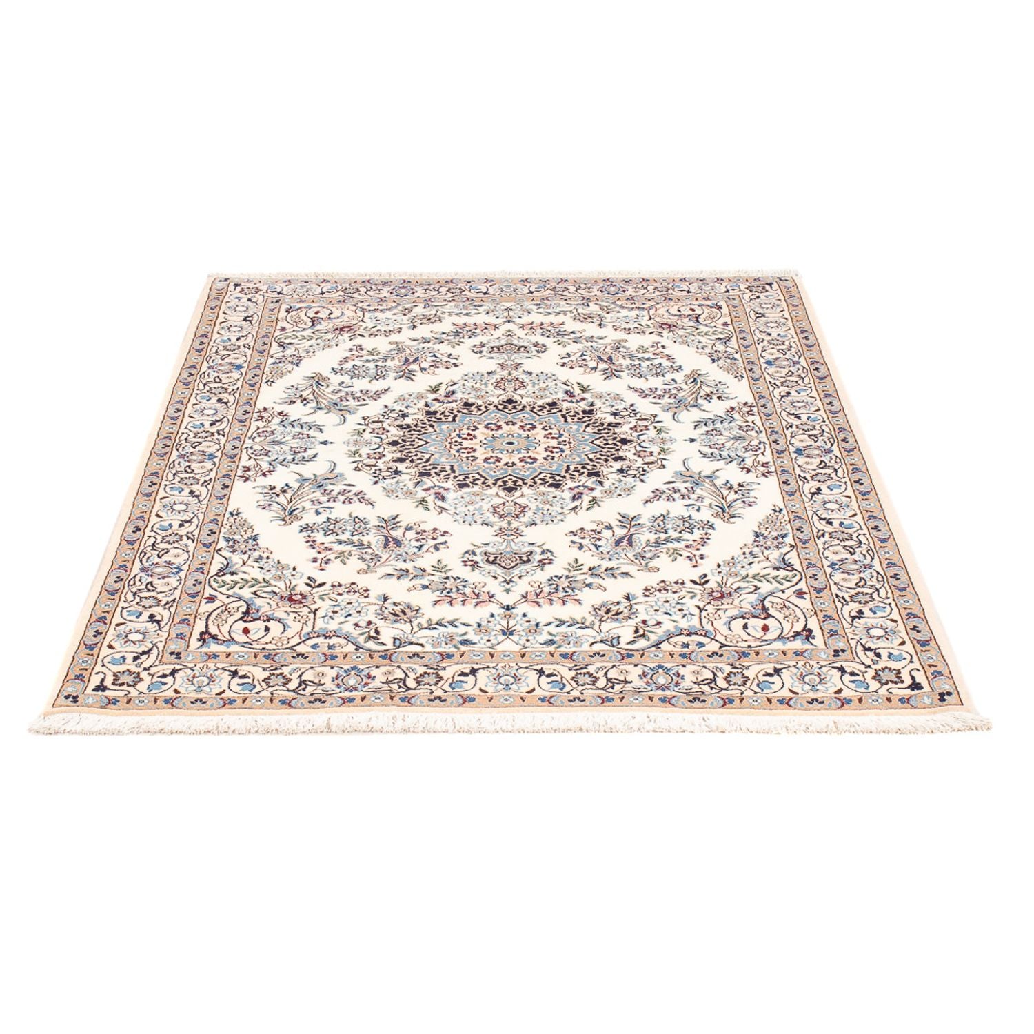 Persisk tæppe - Nain - Premium - 132 x 98 cm - creme