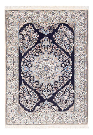 Persisk tæppe - Nain - Premium - 147 x 104 cm - mørkeblå