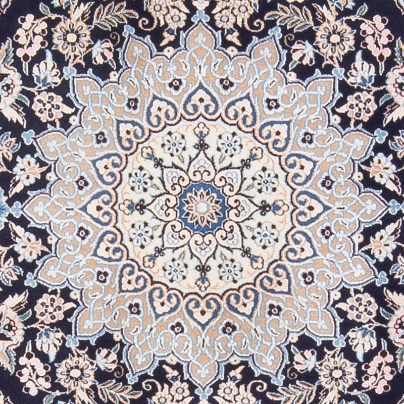 Persisk tæppe - Nain - Premium - 147 x 104 cm - mørkeblå