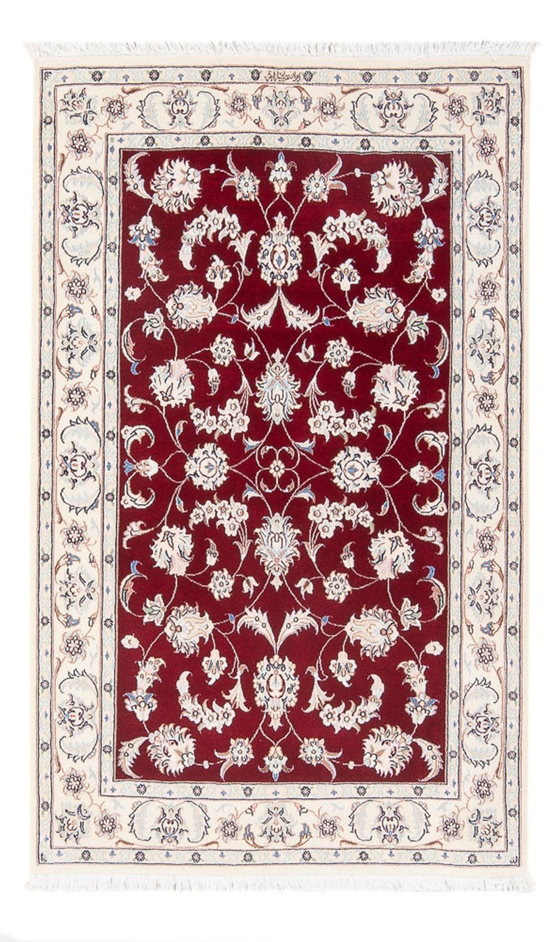 Persisk tæppe - Nain - Premium - 126 x 84 cm - rød