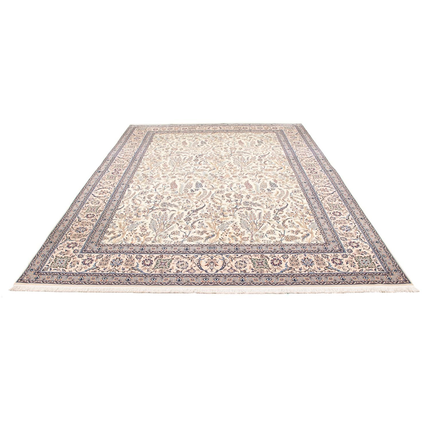 Persisk tæppe - Nain - Premium - 362 x 255 cm - creme