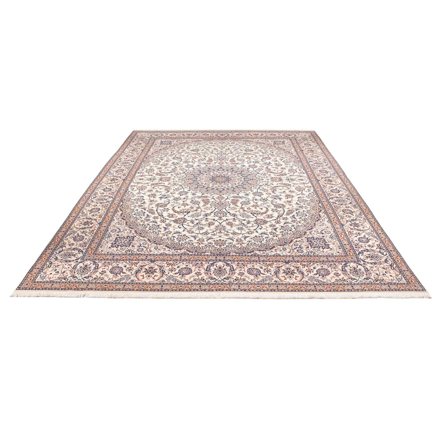 Persisk tæppe - Nain - Premium - 347 x 252 cm - creme