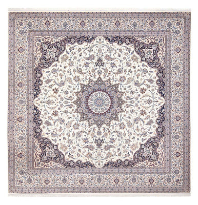Persisk tæppe - Nain - Premium firkantet  - 308 x 308 cm - creme
