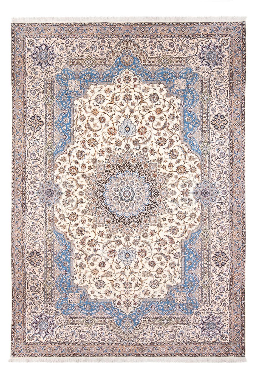 Persisk tæppe - Nain - Premium - 373 x 262 cm - creme