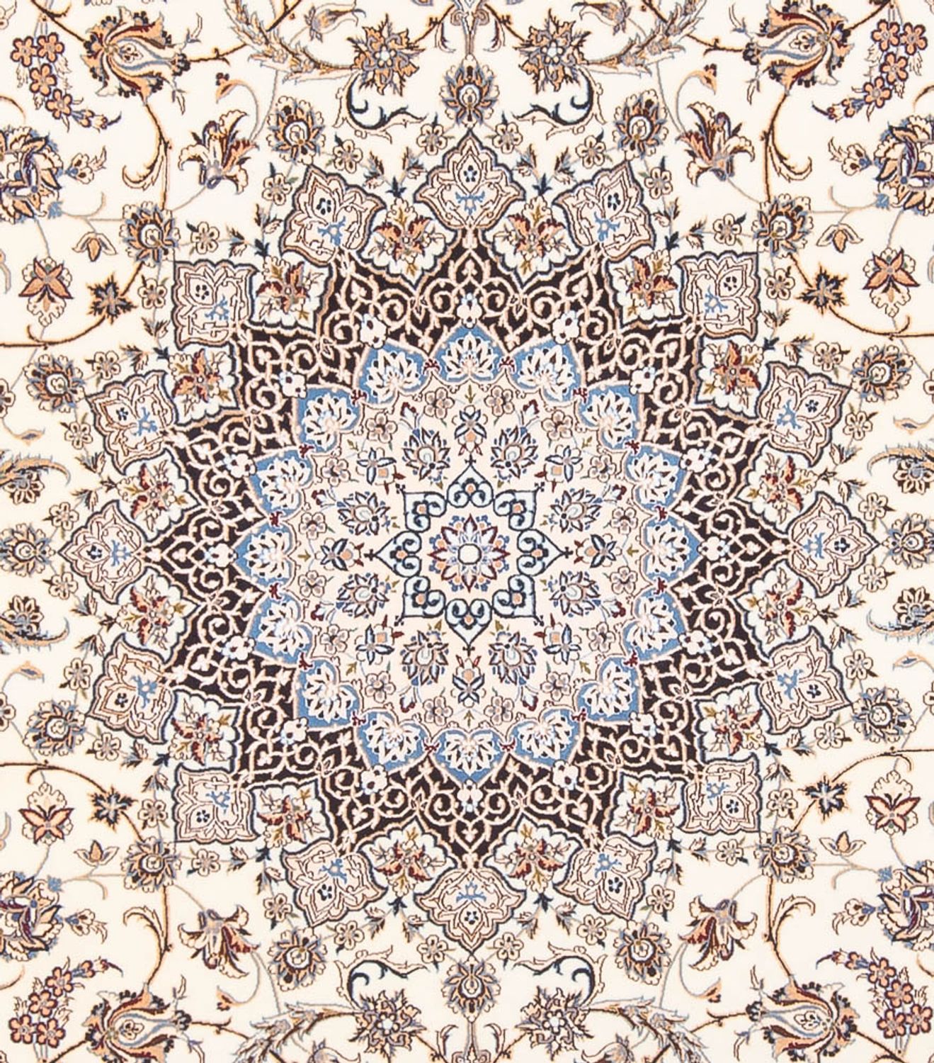 Persisk tæppe - Nain - Premium - 373 x 262 cm - creme