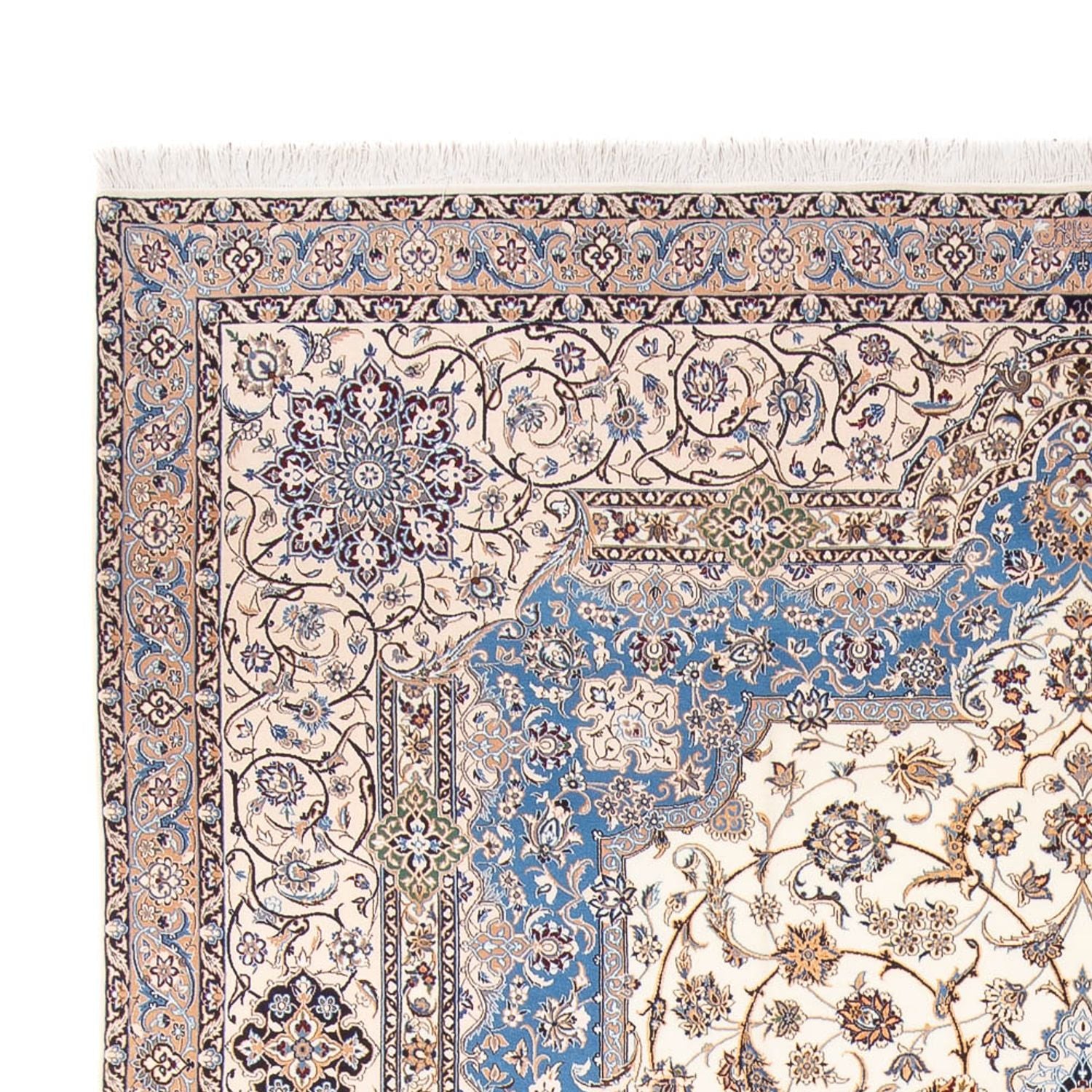 Persisk tæppe - Nain - Premium - 373 x 262 cm - creme