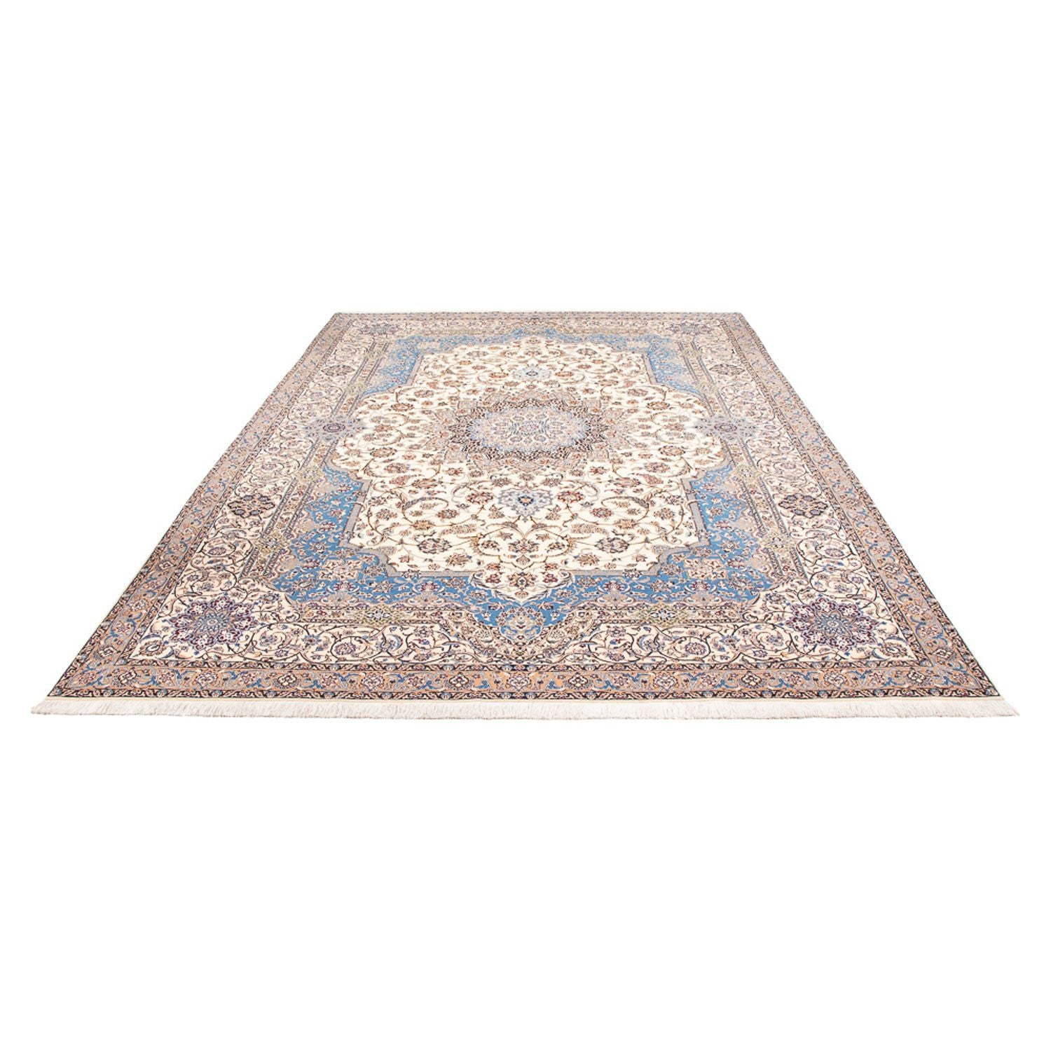 Persisk tæppe - Nain - Premium - 373 x 262 cm - creme