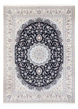 Persisk tæppe - Nain - Premium - 345 x 252 cm - mørkeblå
