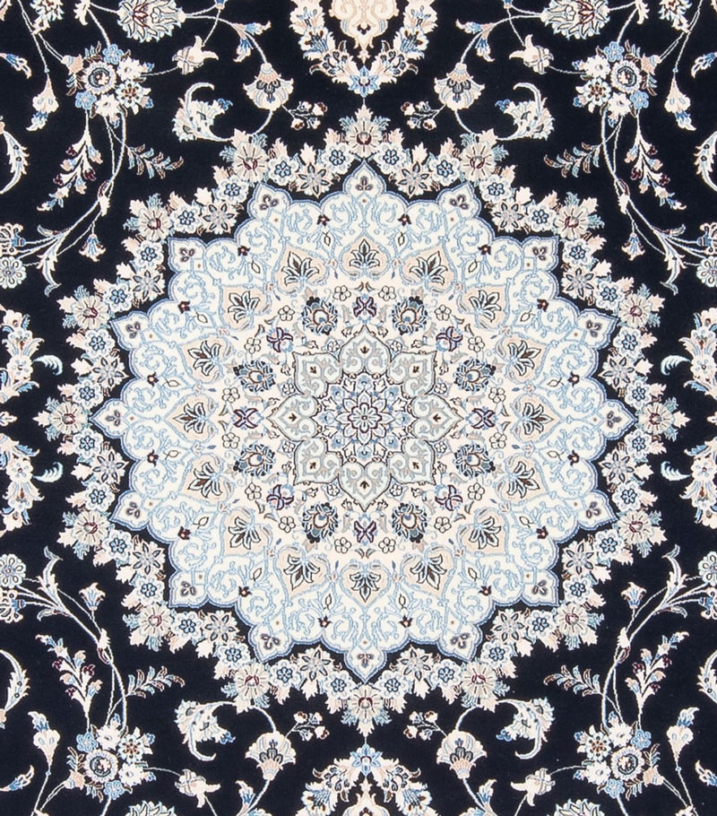 Persisk tæppe - Nain - Premium - 345 x 252 cm - mørkeblå