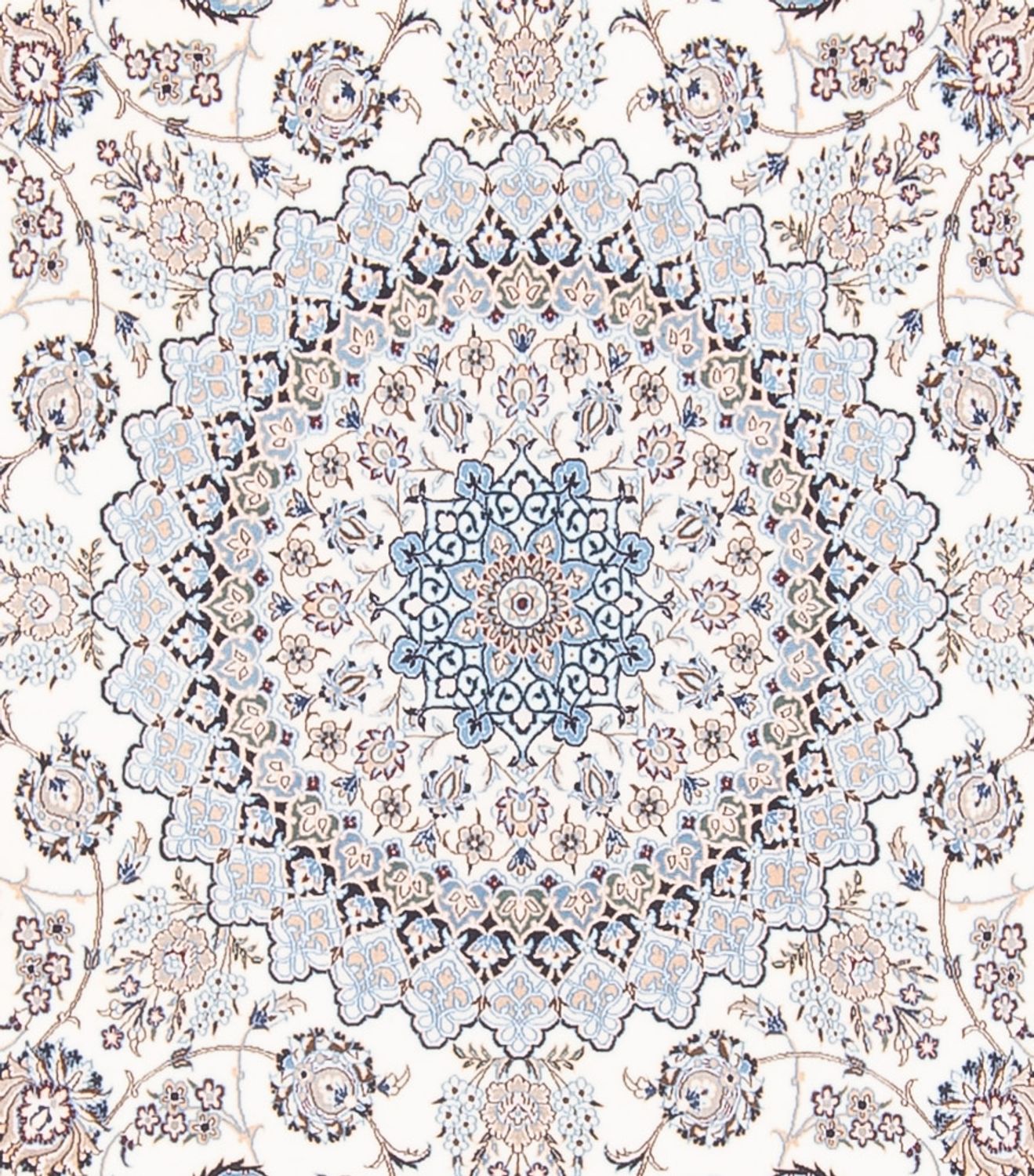 Persisk tæppe - Nain - Premium - 261 x 247 cm - creme