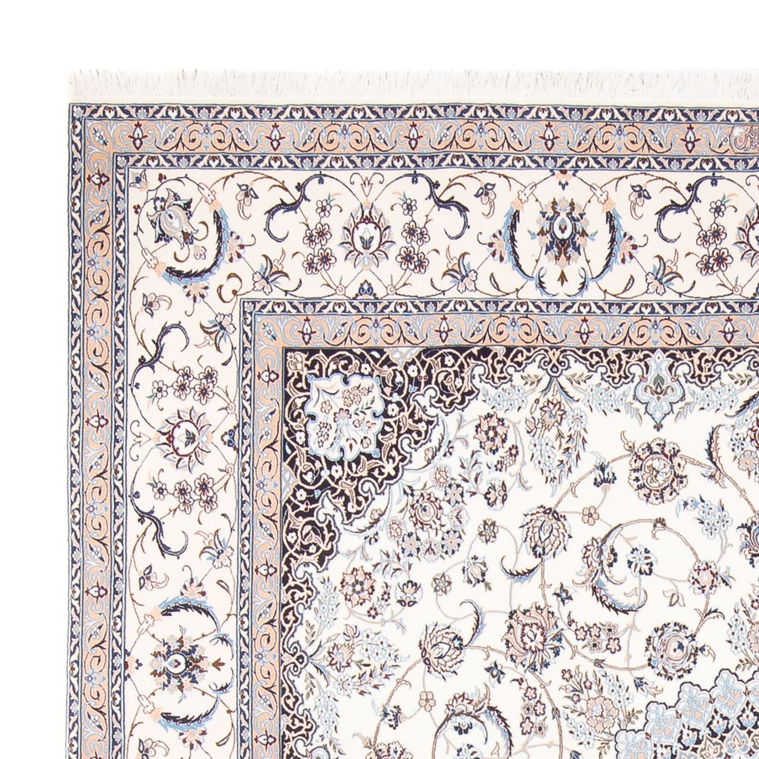 Persisk tæppe - Nain - Premium - 261 x 247 cm - creme