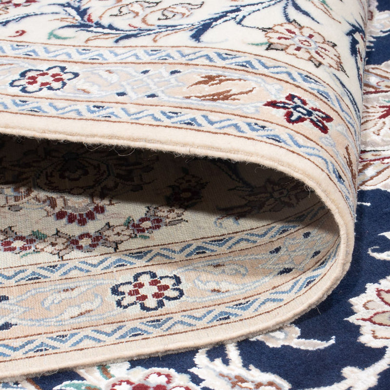 Persisk tæppe - Nain - Premium - 298 x 195 cm - mørkeblå