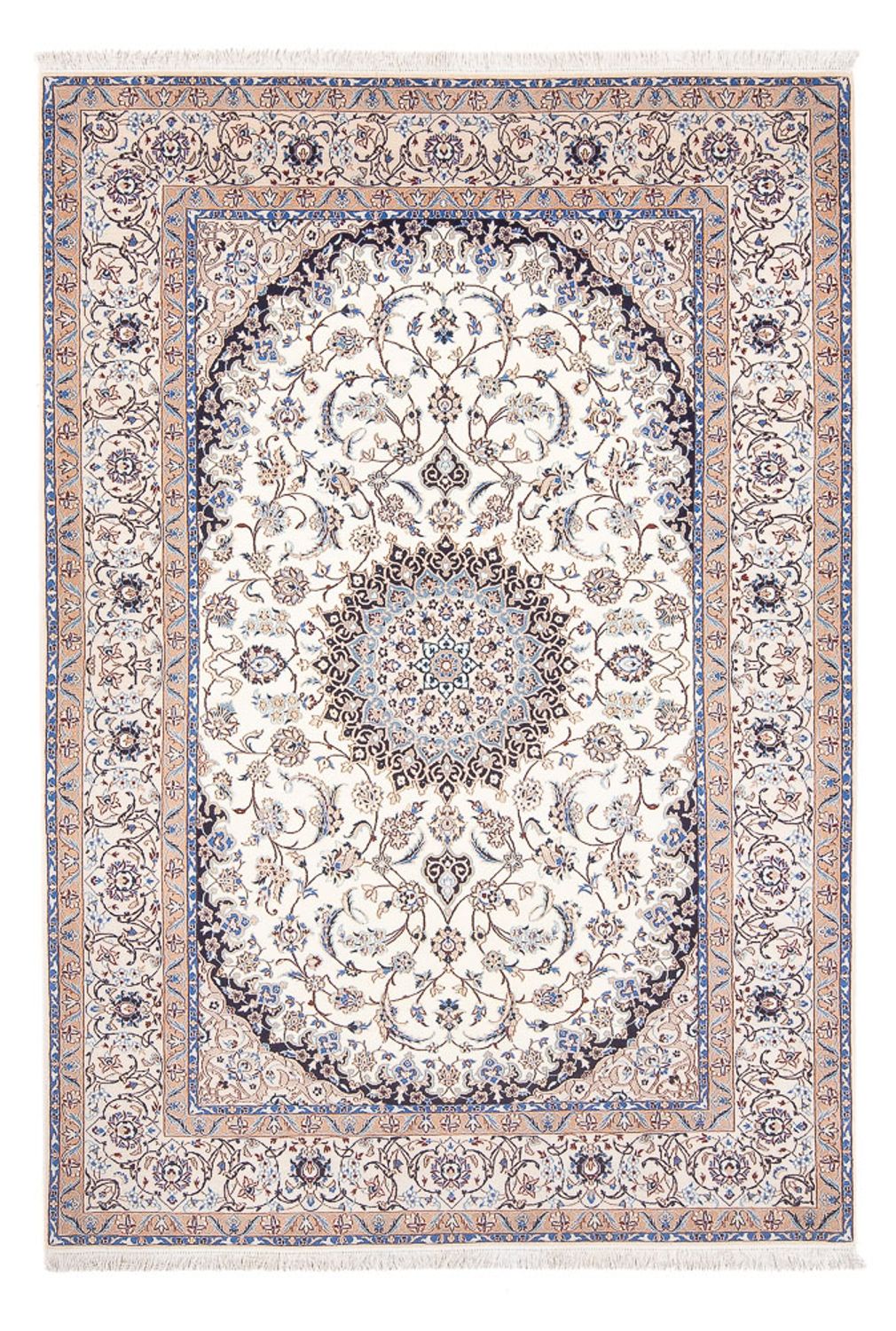 Persisk tæppe - Nain - Premium - 235 x 152 cm - creme