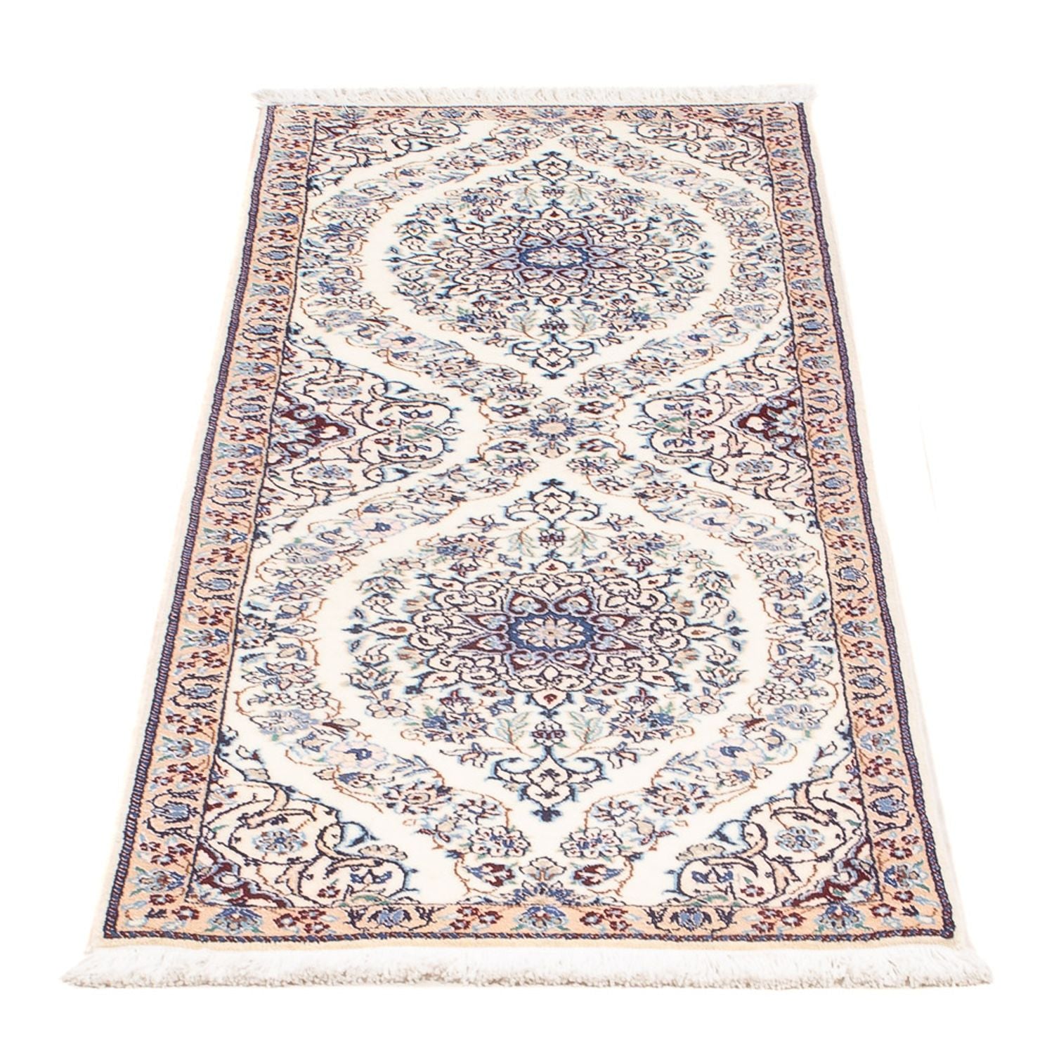 Løber Persisk tæppe - Nain - Premium - 147 x 48 cm - creme