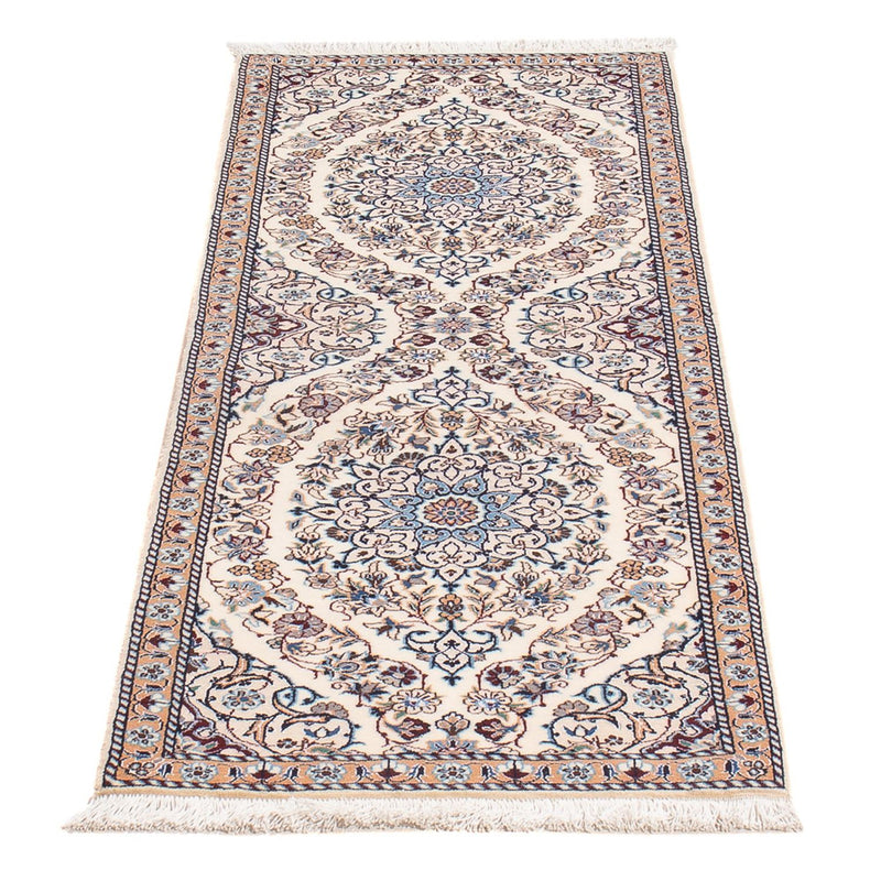 Løber Persisk tæppe - Nain - Premium - 150 x 48 cm - mørk beige