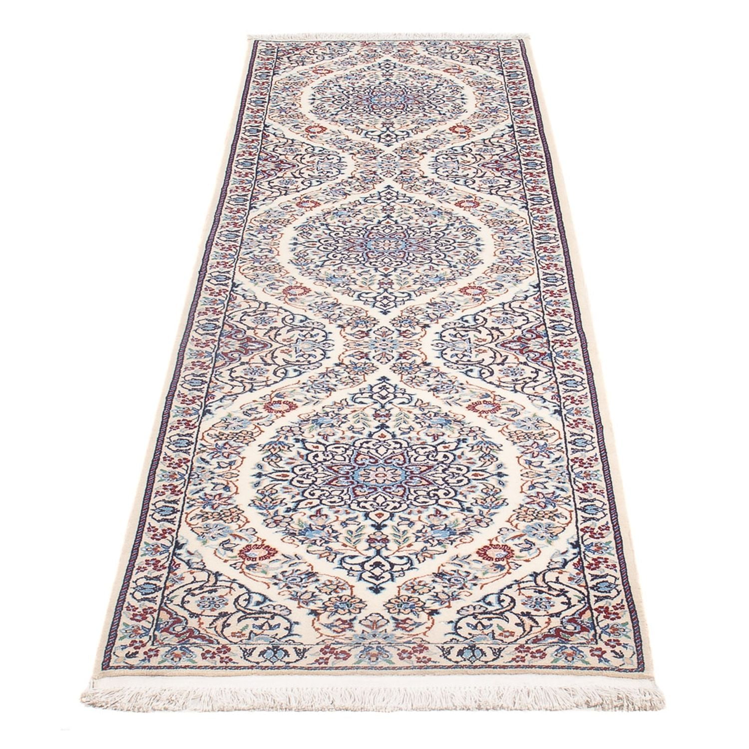 Løber Persisk tæppe - Nain - Premium - 220 x 57 cm - mørk beige