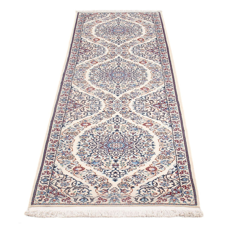 Løber Persisk tæppe - Nain - Premium - 220 x 57 cm - mørk beige