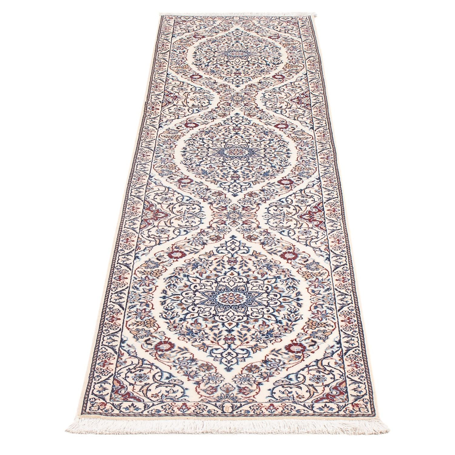 Løber Persisk tæppe - Nain - Premium - 208 x 49 cm - mørk beige