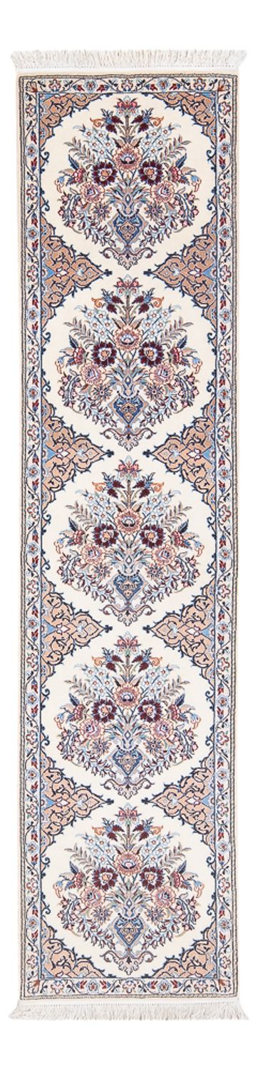 Løber Persisk tæppe - Nain - Premium - 204 x 50 cm - creme