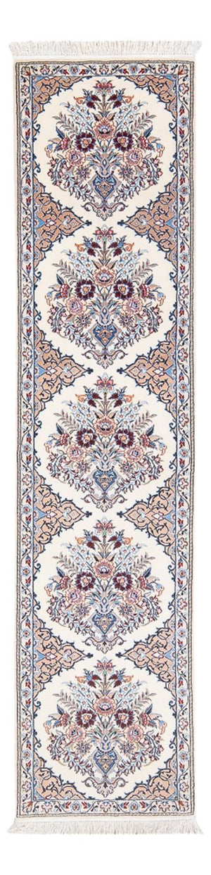 Løber Persisk tæppe - Nain - Premium - 204 x 50 cm - creme