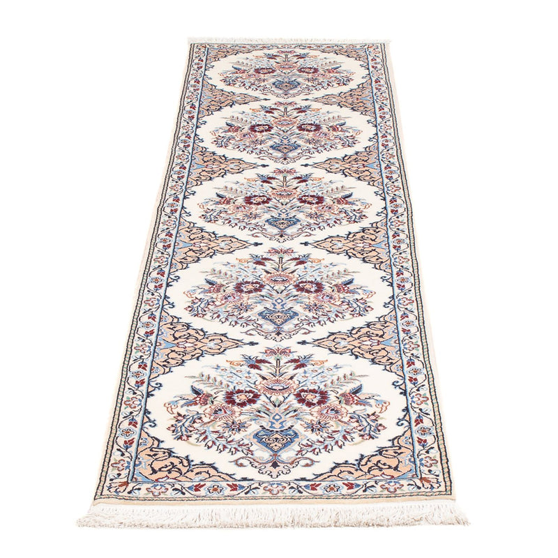 Løber Persisk tæppe - Nain - Premium - 204 x 50 cm - creme