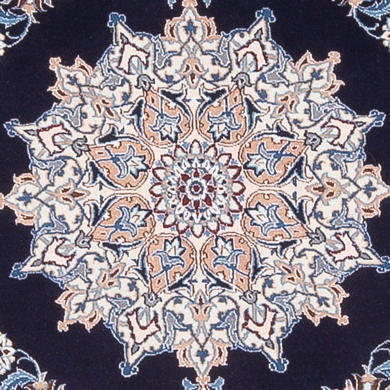 Persisk tæppe - Nain - Premium - 147 x 100 cm - mørkeblå