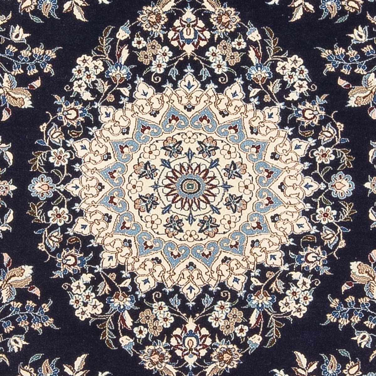 Persisk tæppe - Nain - Premium - 205 x 135 cm - mørkeblå