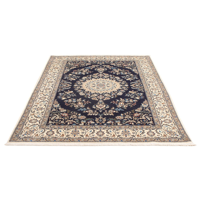 Persisk tæppe - Nain - Premium - 205 x 135 cm - mørkeblå